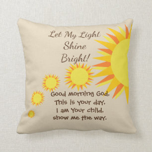 Coussin Laissez ma prière lumineuse de matin et de nuit