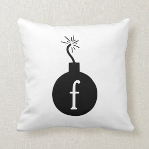Coussin Laissez tomber la bombe de F