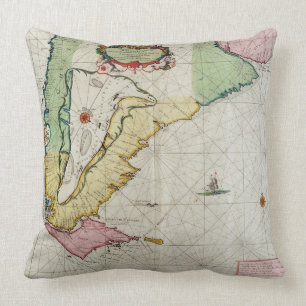 Coussin L'Amérique, plaquent 17 de 'Le Nouveau et d'Illumi