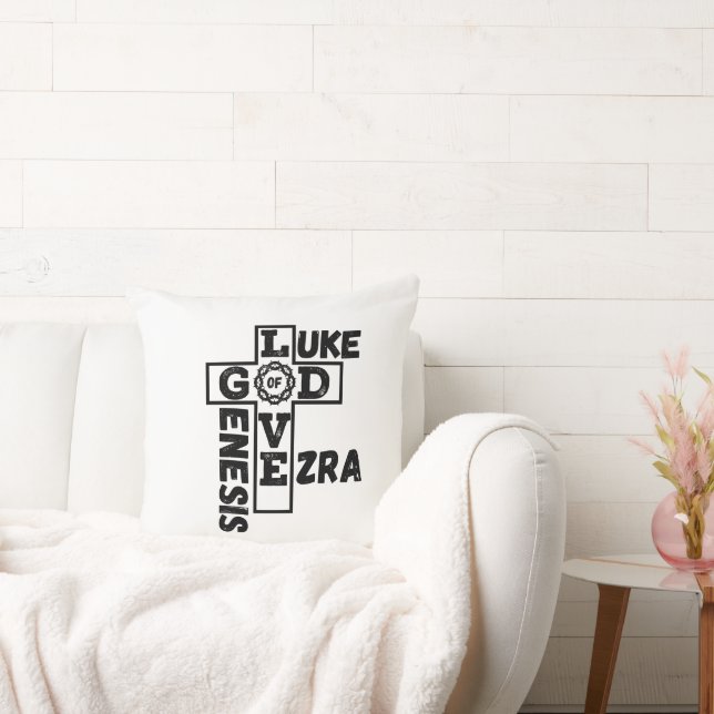 Coussin L'Amour De Dieu Mot-De-Croix Biblique (Canapé)
