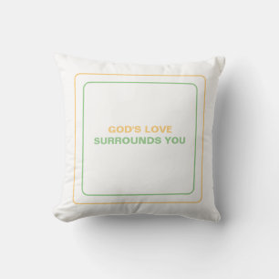 Coussin L'Amour de Dieu vous entoure : Une touche de sérén