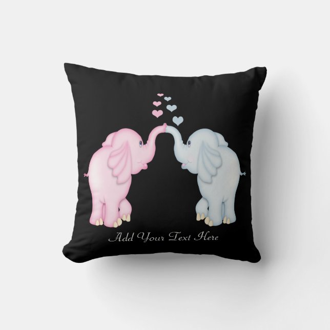 Coussin L'amour des éléphants (Recto)