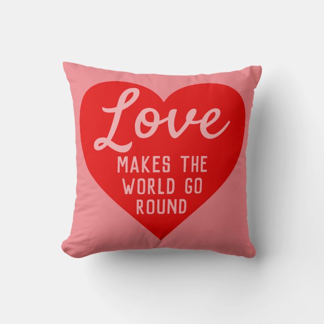 Coussin L'Amour Fait Passer Le Message Au Monde (Recto)