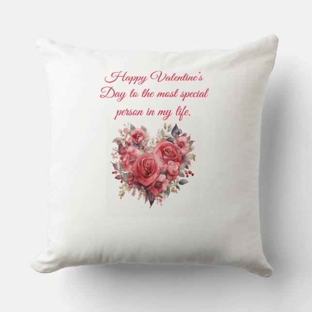 Coussin L'Amour Fleurit Toute L'Année : Pile À Thon Person (Recto)
