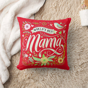 Coussin L'amour maternel célébrée : "Meilleure maman du mo