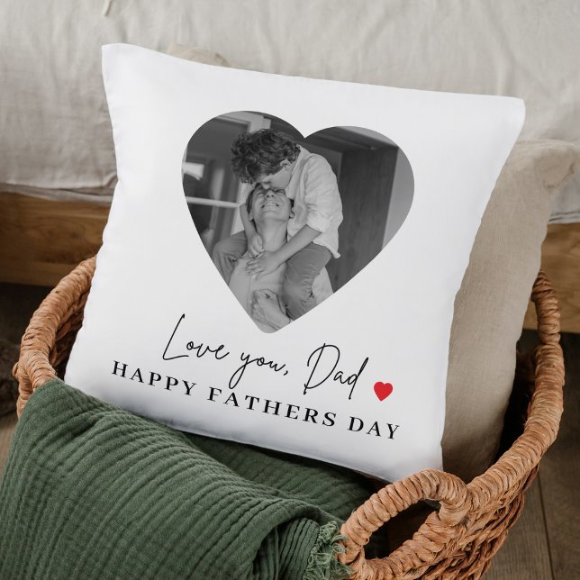 Coussin L'Amour Personnalisé Papa Photo | Fête des pères (Créateur téléchargé)