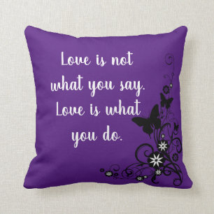 Coussin L'Amour pourpre Dire L'Oreiller