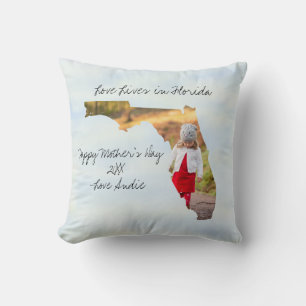 Coussin L'Amour Vit En Floride État Formé Photo Personnali