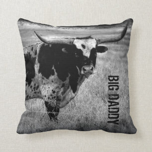 Coussin Lance l'oreiller avec une longue corne texane