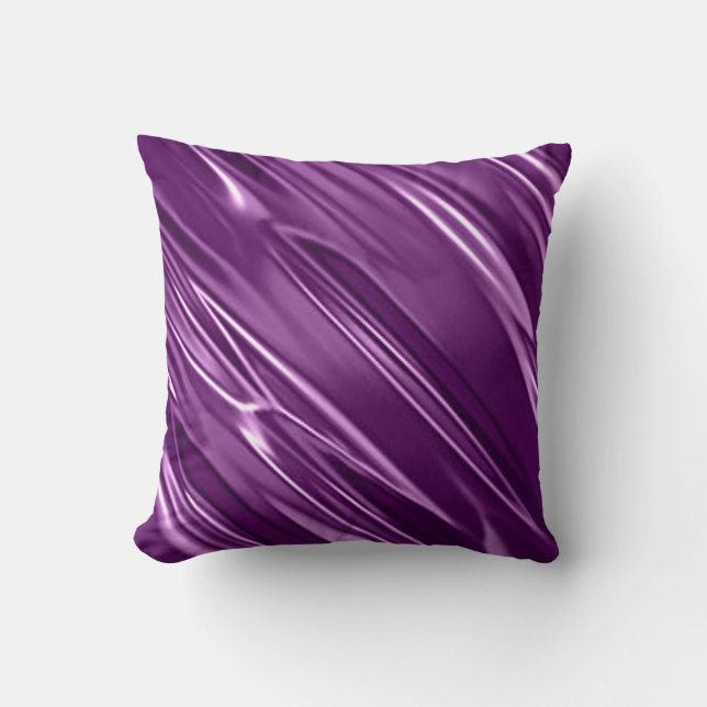Coussin Lance violet oreiller. "16 x 16". (Recto)