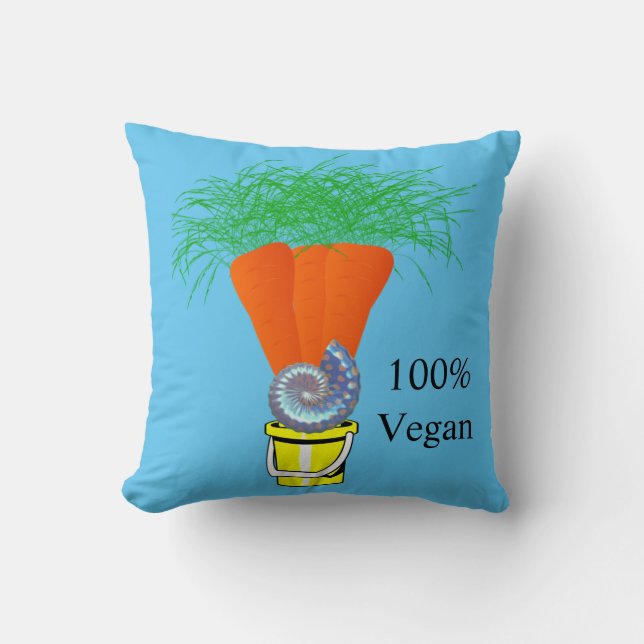 Coussin Lancer des carottes d'oreiller 100% Vegan (Recto)