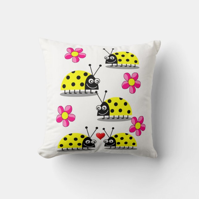 Coussin lancer la coccinelle (Recto)