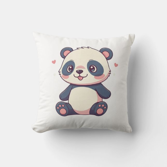 Coussin lancer l'oreiller avec la conception de panda bébé (Recto)