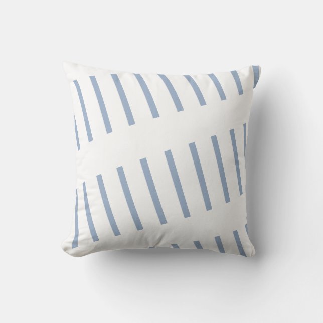 Coussin Lancer l'oreiller Bleu et blanc bande (Recto)