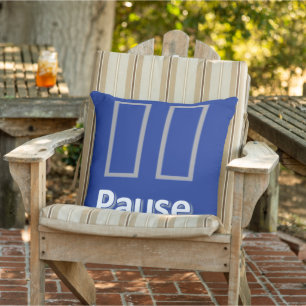 Coussin Lancer l'oreiller bleu Pause