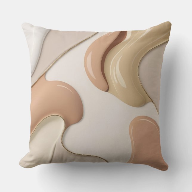 Coussin Lancer l'oreiller dans un graphique abstrait éléga (Recto)