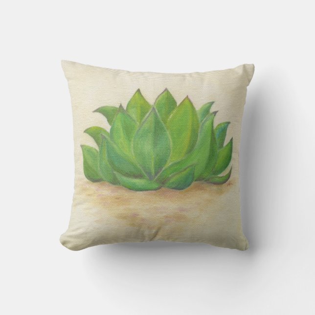 Coussin Lancer l'oreiller de sempervivum succulent (Recto)