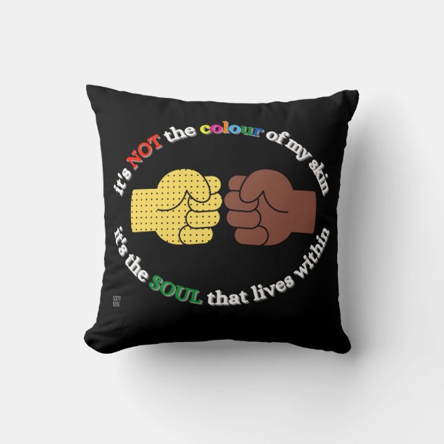 Coussin lancer l'oreiller "END RACISM" (Recto)