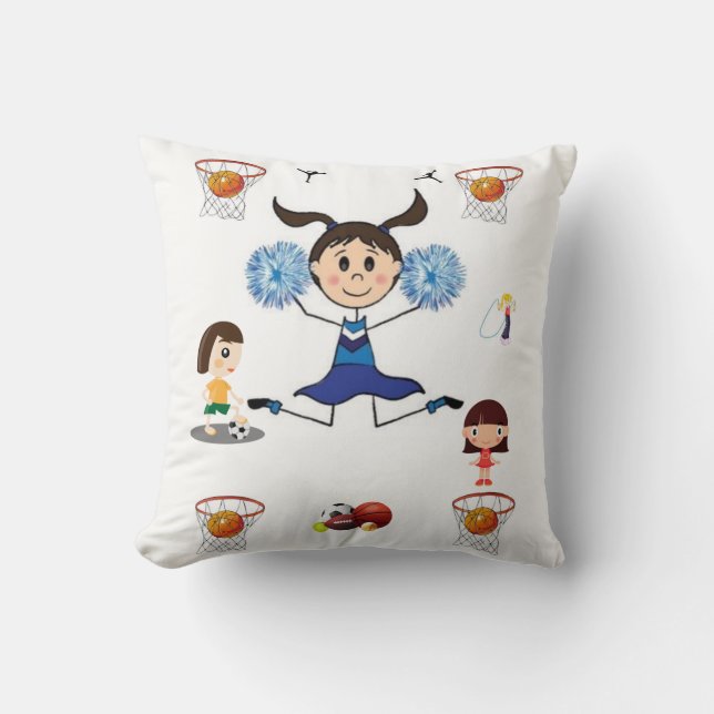 Coussin lancer pillow decor sport basketball (Recto)