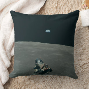 Coussin Lander lunaire Apollo et lever de terre sur la lun