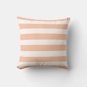 Coussin Lanières blanches à pêche douce minimaliste modern