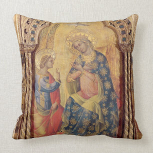 Coussin L'annonce (une partie de polyptych) (huile sur le