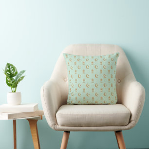 Coussin Lanternes et croissant d'Eid ou de Ramadan sans c