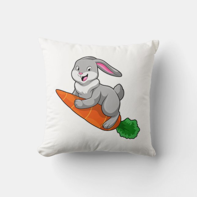Coussin Lapin avec carotte (Recto)