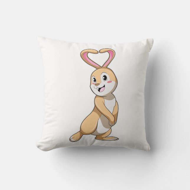 Coussin Lapin avec coeur (Recto)