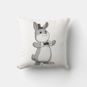 Coussin Lapin avec haut-de-forme et nœud papillon