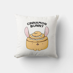 Coussin Lapin Cinnamon Drôle de Pun de Bun de Cannelle