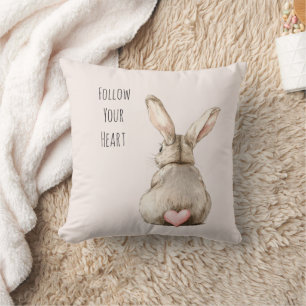 Coussin Lapin cœur de bunny blush