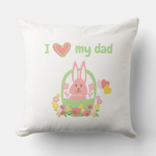 Coussin Lapin coloré adorable dans un panier