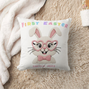 Coussin Lapin de Pâques Adorable pour Bébé Fille pour sa P