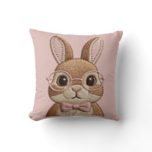 Lapin de Pâques avec Lunettes & Nœud – Aspect Brod