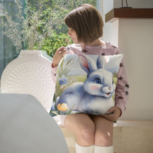 Coussin Lapin de Pâques dans un jardin, Pâques