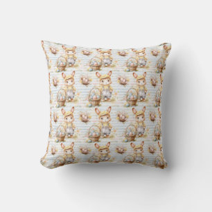 Coussin Lapin de Pâques Tissu Sans Couture – Pastel Mignon