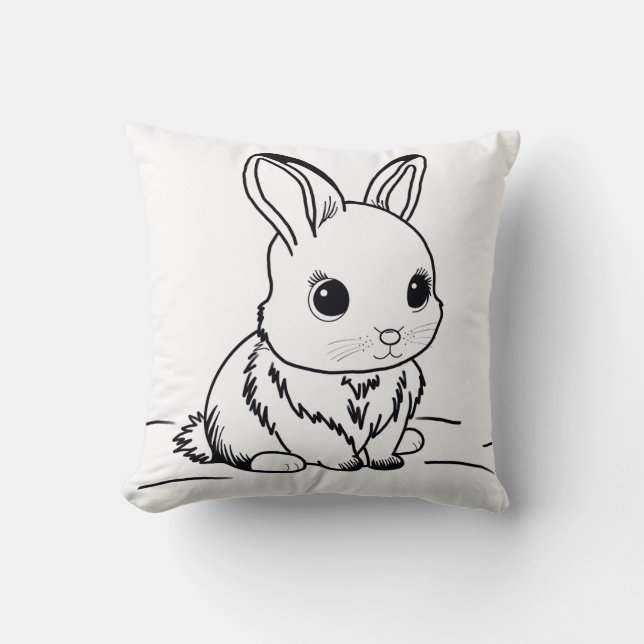 Coussin Lapin doux (Recto)