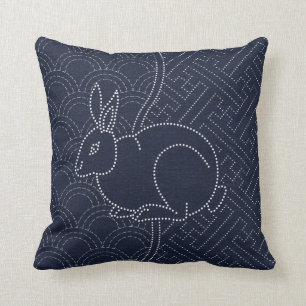 Coussin Lapin japonais de sashiko