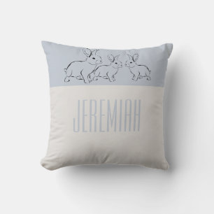 Coussin Lapins Bleus Personnalisés pour Enfant Simplement 