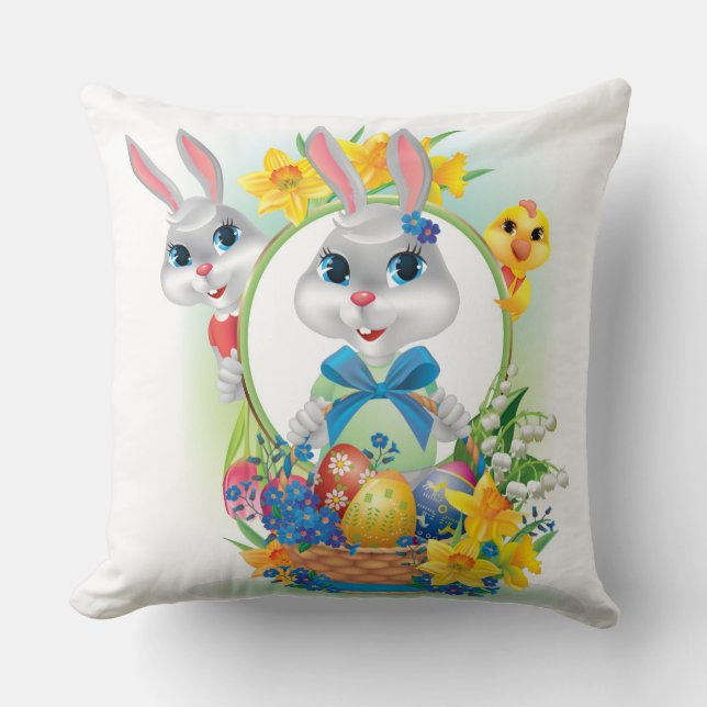 Coussin Lapins de Pâques (Recto)