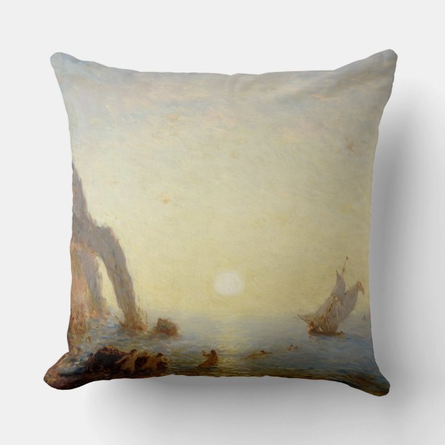 Coussin L'appel des sirènes (huile sur la toile) (Recto)