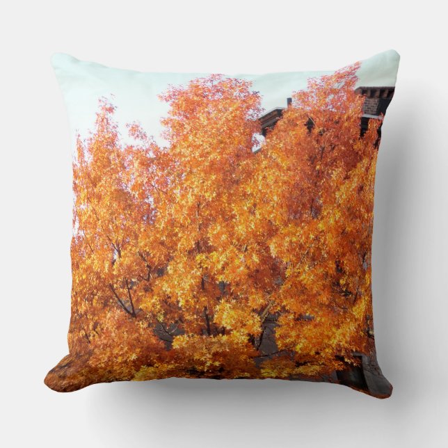 Coussin L'arbre de Harlem d'automne (Recto)