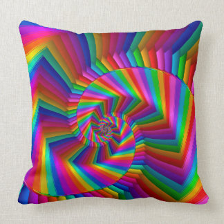 Coussin L'arc-en-ciel barre le carreau en spirale de