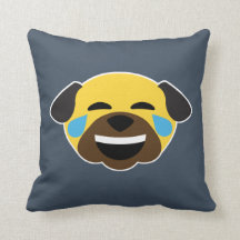 Larmes d'émoticône d'Emoji de carlin de joie et