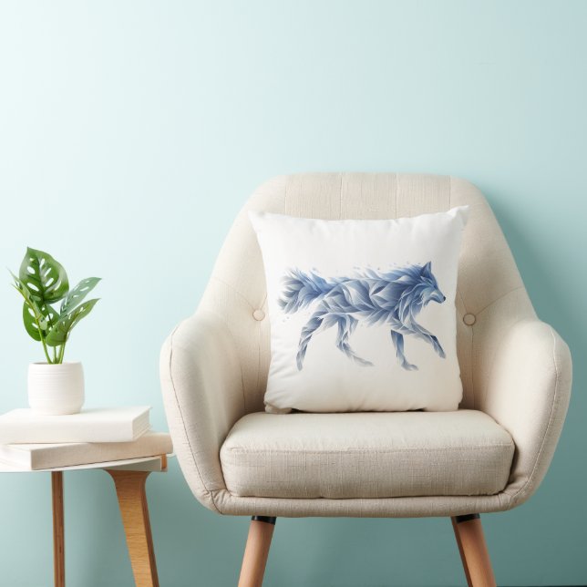 Coussin L'art Abstrait du loup : Illustration géométrique  (Chaise)