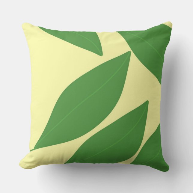 Coussin L'art abstrait feuille (Recto)