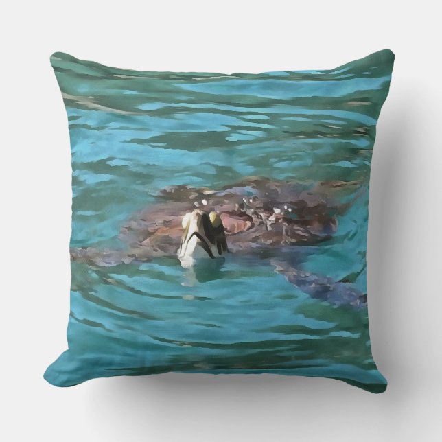 Coussin L'art de la faune de la tortue de mer Loggerhead (Recto)
