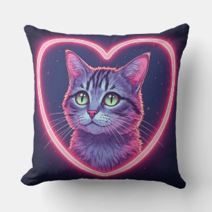 Coussin L'art de l'amour félin lumineux   Cadeau pour l'am