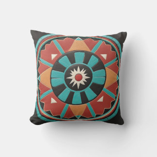 Coussin L'art de l'argile d'inspiration autochtone